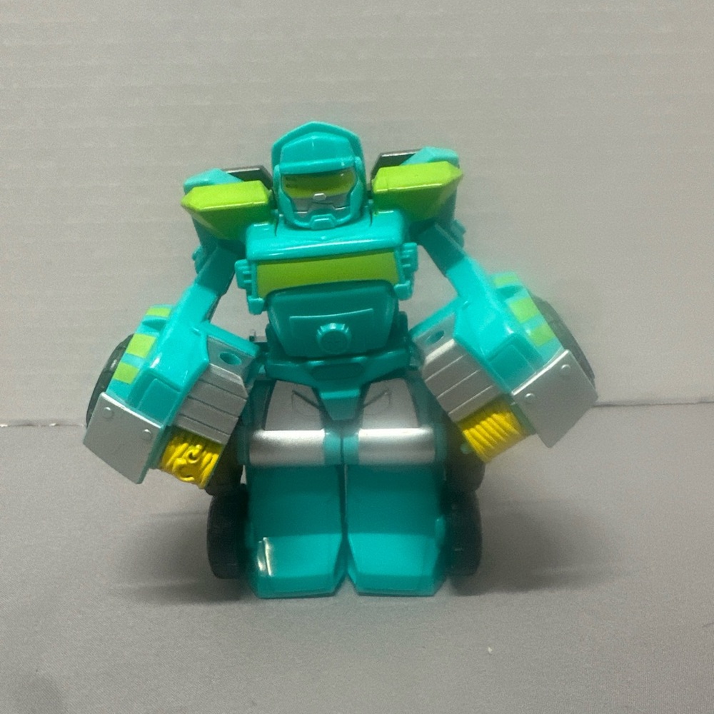 Transformers Rescue Bots HOIST Flat Bed Truck Playskool Heroes Hasbro Blue Green